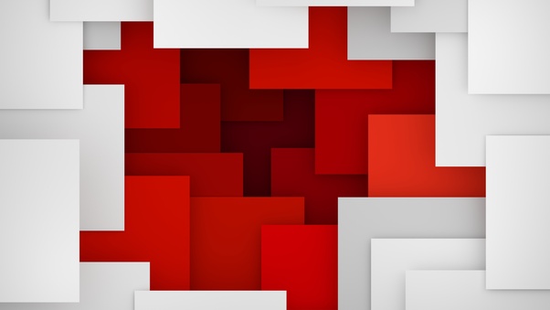 Artistic Geometry Red White Wallpaper