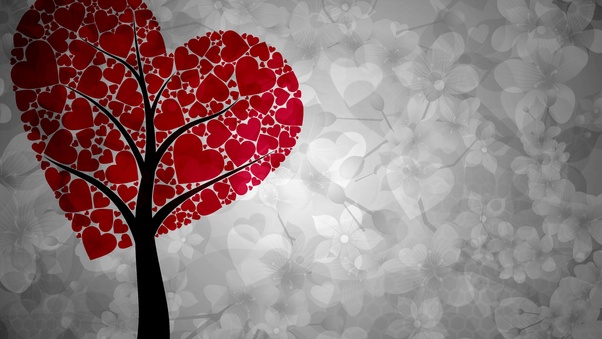 Artistic Heart Tree Wallpaper