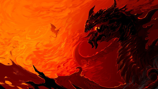 Artwork Dragon Fire Wallpaper