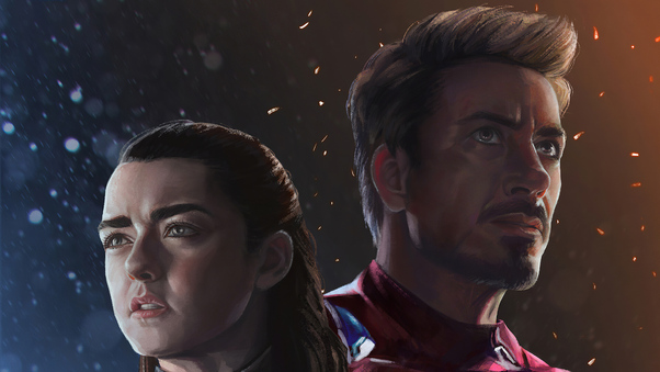Arya Stark And Iron Man Wallpaper