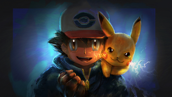 Ash And Pikachu Artwork Wallpaper