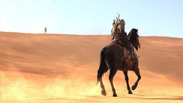 Assassins Creed Origins Sand Horse 4k Wallpaper
