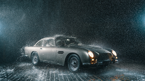 Aston Martin Db5 In Rain 5k Wallpaper