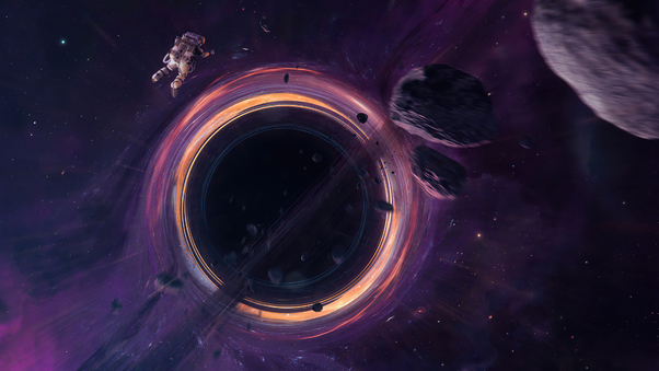 Astronaut Entering Black Hole 4k Wallpaper