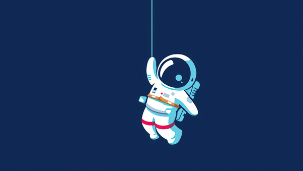 Astronaut Hanging On Moon 4k Wallpaper