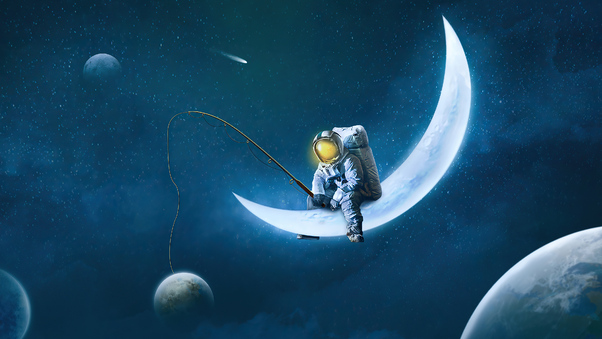 Astronaut Imagination Wallpaper