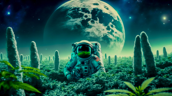 Astronaut In Dreamy Land Wallpaper