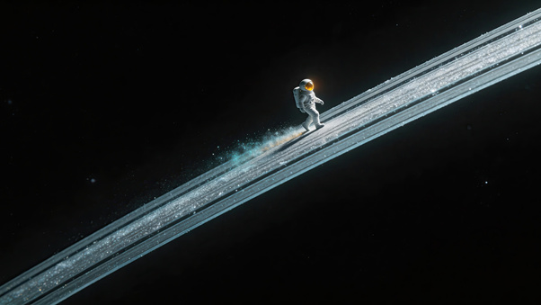 Astronaut Walking In Sky (3000x2000) Resolution Wallpaper