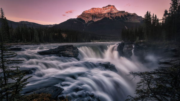Athabasca Falls 5k Wallpaper