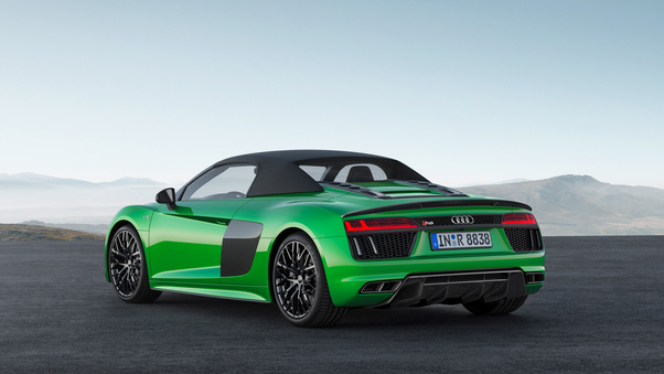 Audi R8 Spyder V10 Plus 4k Rear Wallpaper