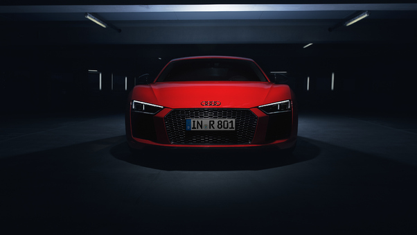Audi R8 V10 Plus 2018 Front Look 4k Wallpaper
