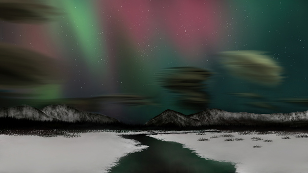 Aurora Borealis Northern Lights Winter 4k Wallpaper
