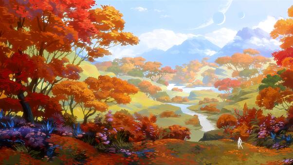 Autumn Trees 5k Wallpaper