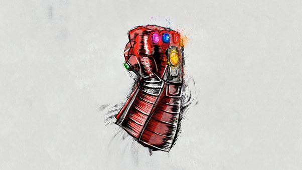 Avengers Endgame Gauntlet Sketch Poster Wallpaper