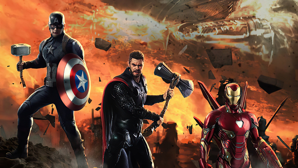 Avengers Endgame Trio Wallpaper