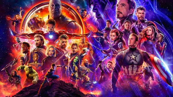 Avengers Infinity War And Endgame Poster Wallpaper
