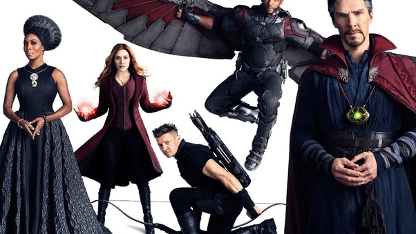 Avengers Infinity War Doctor Strange Falcon Hawkeye Scarlet Witch Wallpaper