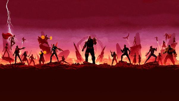 Avengers Infinity War Minimal Art Wallpaper