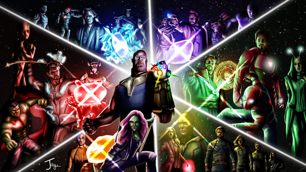 Avengers Infinity War Poster Digital Painting Wallpaper