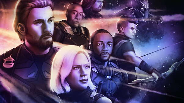 Avengers Infinity War Team Captain Artwork Wallpaper