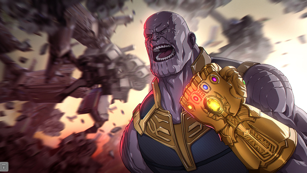 Avengers Infinity War Thanos Gauntlet Artwork Wallpaper