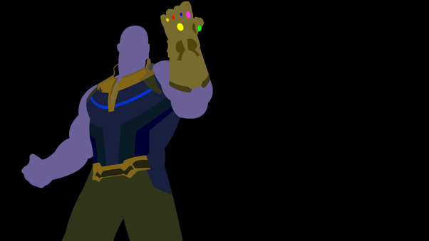 Avengers Infinity War Thanos Gauntlet Minimalism Wallpaper