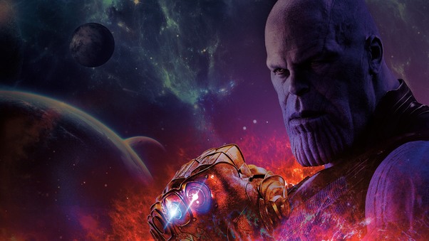 Avengers Infinity War Thanos With Gauntlet Infinity Stones Wallpaper