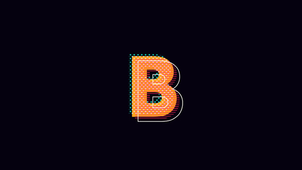 B Alphabet Logo 4k Wallpaper