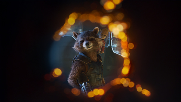 Baby Groot And Rocket 4k Guardians Of Galaxy 2 Wallpaper