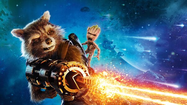 Baby Groot And Rocket Raccoon Guardians Of The Galaxy Vol 2 4k 8k Wallpaper