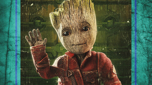 Baby Groot In Guardians Of The Galaxy Vol 2 4k Wallpaper