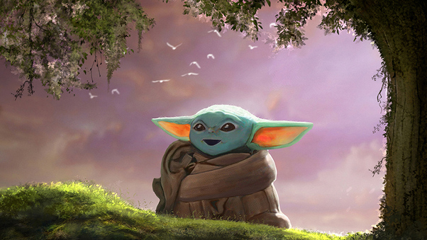 Baby Yoda Fanart 4k Wallpaper