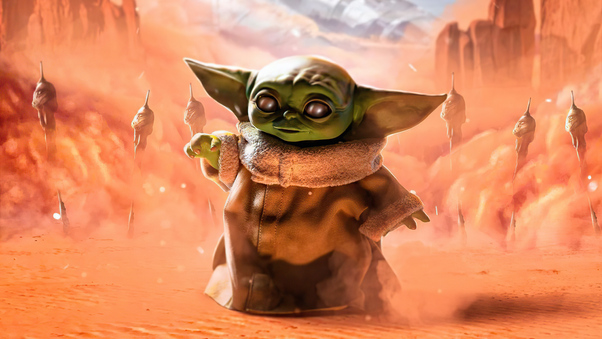 Baby Yoda Strange Baby 5k Wallpaper