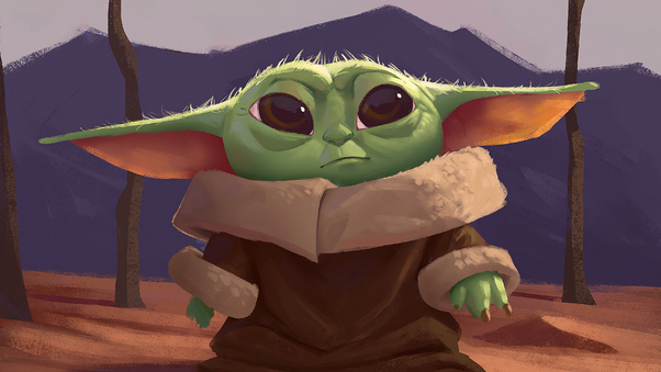 Baby Yoda4k Art Wallpaper
