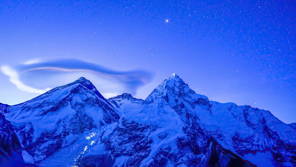 Base Camp Lights Mount Everest 4k Wallpaper