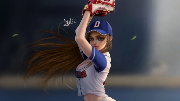 Baseball Girl Wallpaper