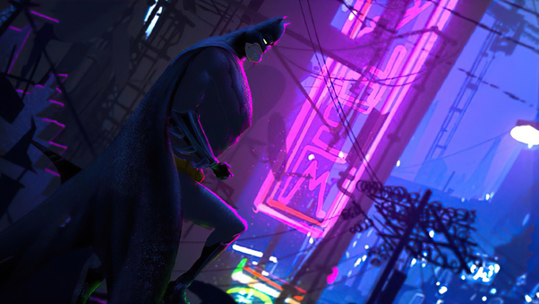 Bat Man Cyber City Wallpaper
