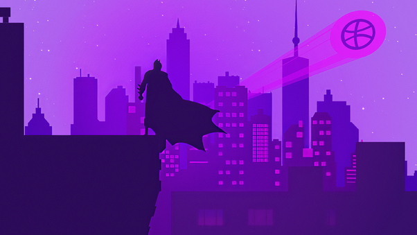 Bat Man Gotham Neon Wallpaper