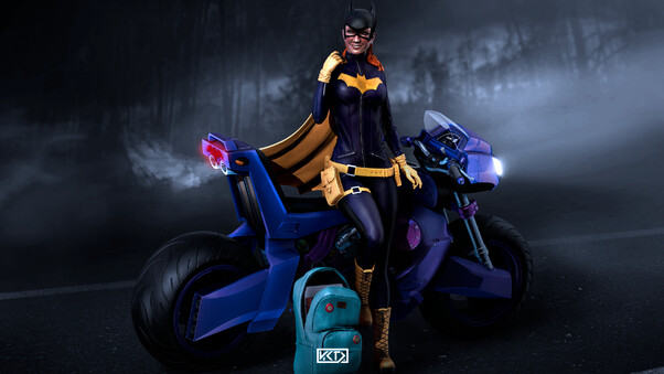 Batgirl Bike 4k Wallpaper