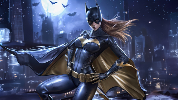 Batgirl Fiery Wallpaper