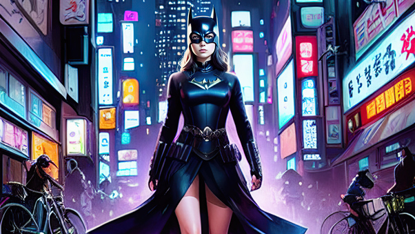 Batgirl In Tokyo Wallpaper