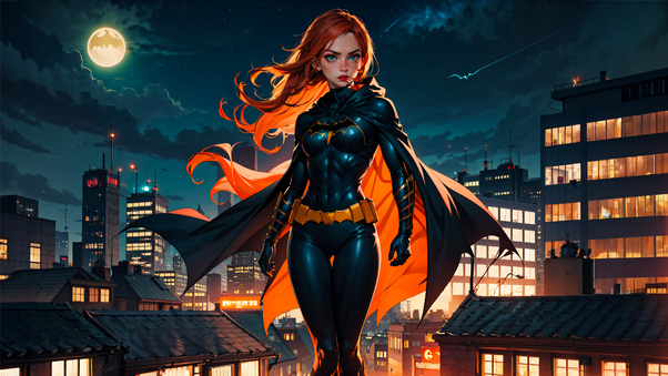 Batgirl Watch From The Rooftop Wallpaper