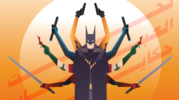 Batman All Guns And Sword Wallpaper