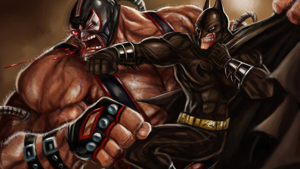 Batman And Bane4k Art Wallpaper