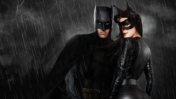 Batman And Catwoman Artwork Wallpaper