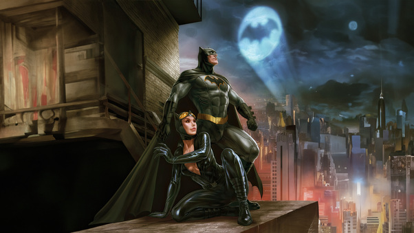 Batman And Catwoman Forbidden Love Wallpaper