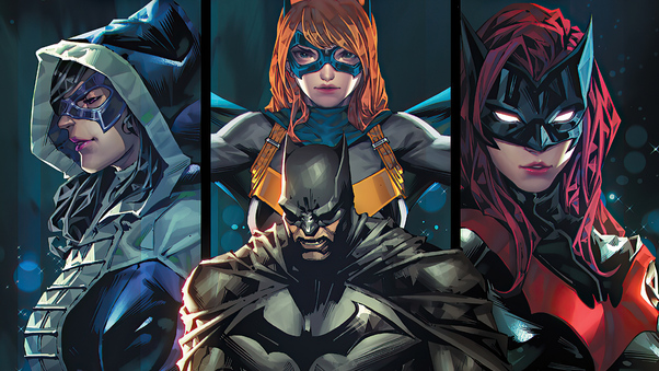 Batman And Girl Superheroes Wallpaper