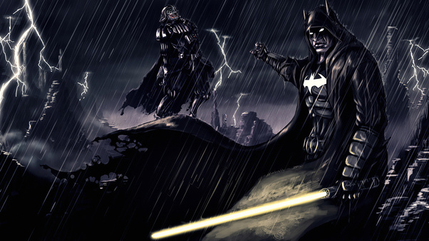 Batman And Joker Darth Vader Wallpaper