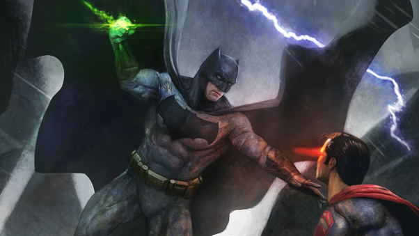 Batman And Superman Fight 4k Wallpaper