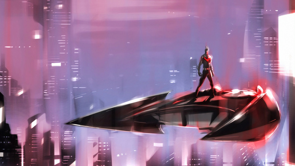 Batman Beyond On Batpod Wallpaper